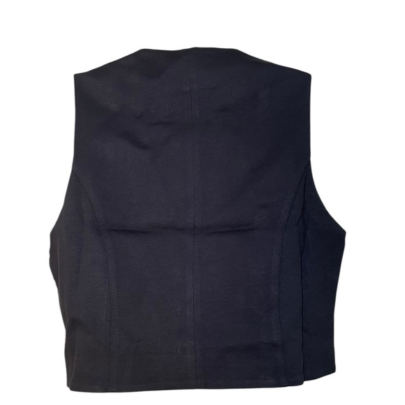 Mayson the Label New Ponte Button Front Vest Black Size Large - Picture 4 of 7